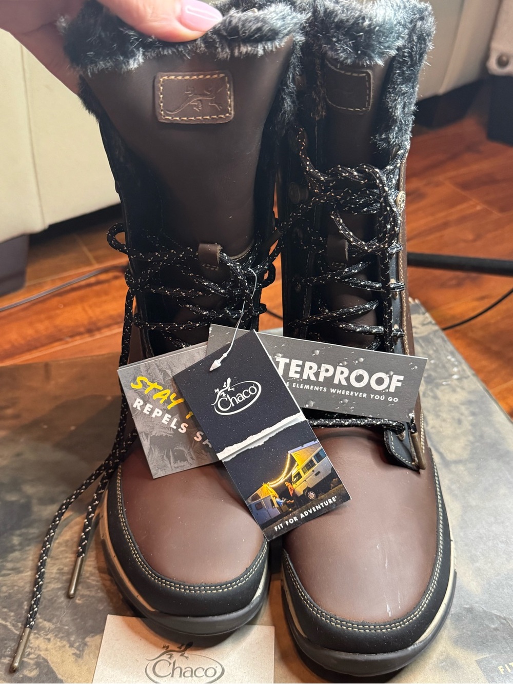 Chaco borealis tall waterproof mink boots Women’s 8 M